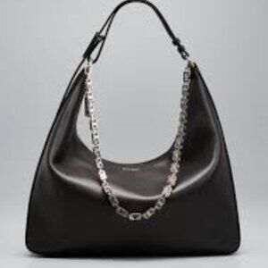 Givenchy Medium Moon Cutout Leather Hobo Bag